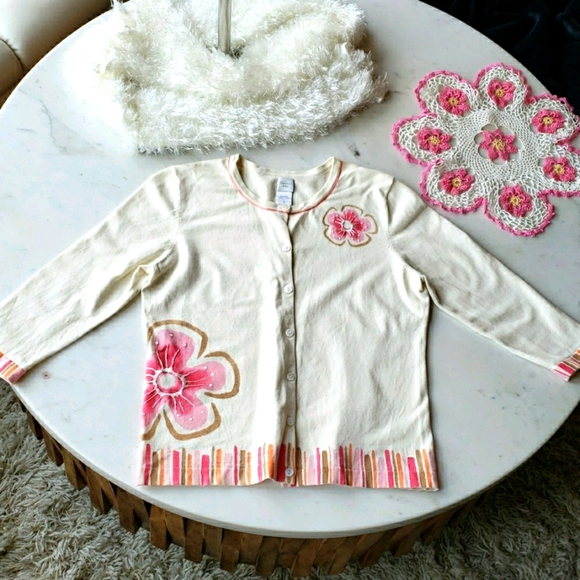 Garnet Hill Sweaters - Garnet Hill cream cardigan size small